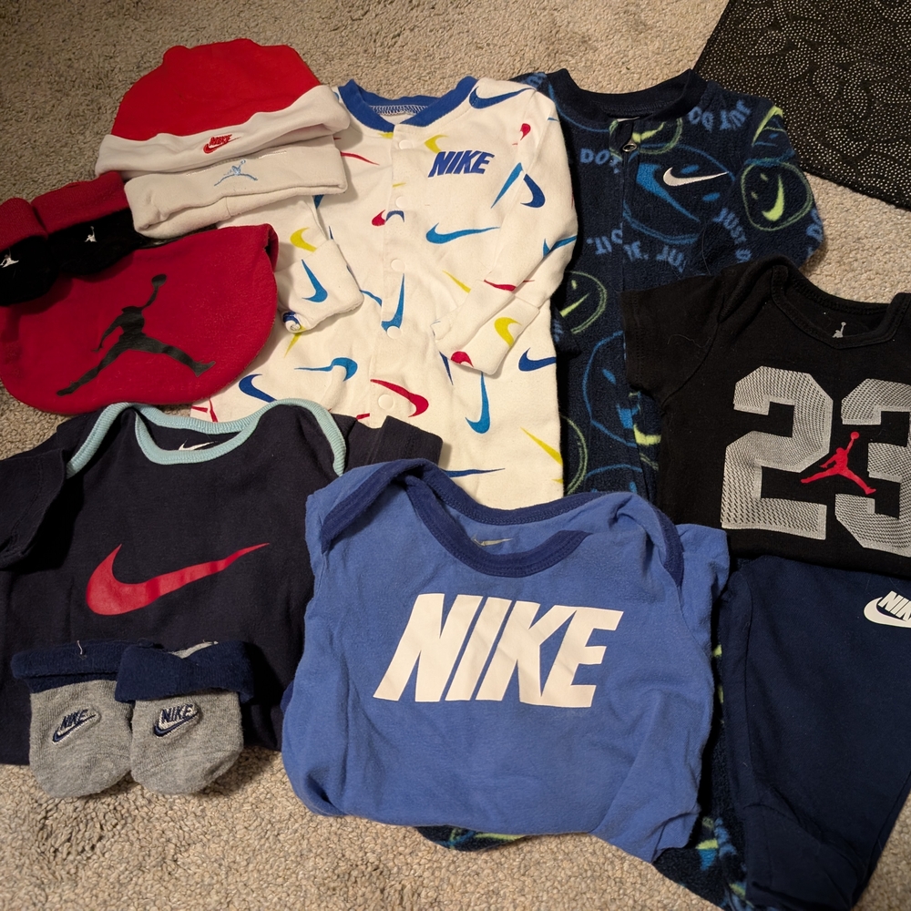 Nike Kids' Blue and Red Graphic Tees Set